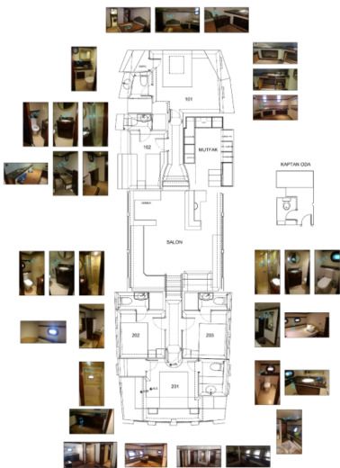 Gulet Locaturk Bozburun Dream A Planimetria della barca