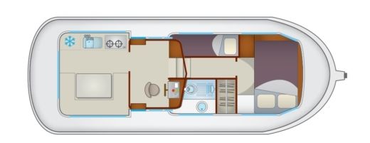 Houseboat Locaboat Pénichette 935 W Boot Grundriss
