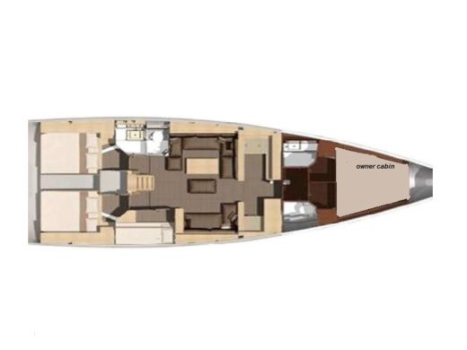 Sailboat Dufour Yachts 512 Planimetria della barca