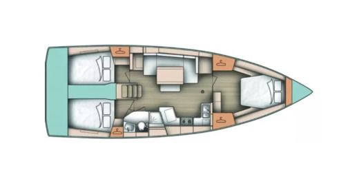 Sailboat Beneteau Oceanis 40.1 boat plan