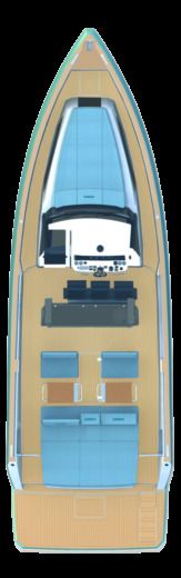 Motorboat FJORD Fjord 44 Planimetria della barca