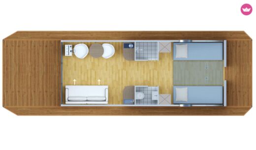 Houseboat Nautilus Hausboote Nautino maxi 2 - führerscheinfrei Boat layout