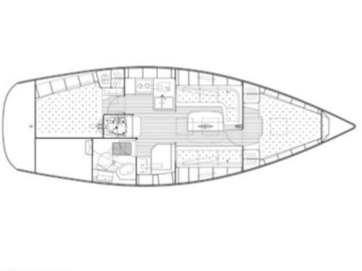 Sailboat Bavaria Bavaria 34 Cruiser Boot Grundriss