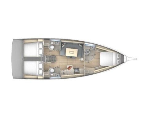 Sailboat  Dufour 41 Plattegrond van de boot