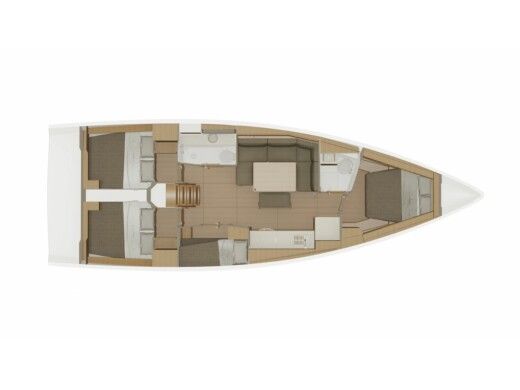 Sailboat Dufour 430 Grand Large (Marlera) Planimetria della barca