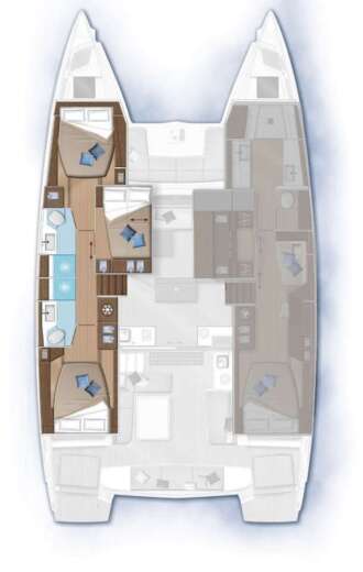 Catamaran  Lagoon 50 Owner's Version boat plan