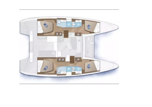 Catamaran LAGOON 42 boat plan