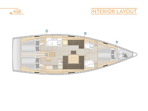 Sailboat Hanse Hanse 458 boat plan