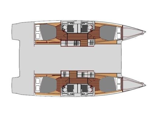 Catamaran Fountaine Pajot Astréa 42 Boat layout