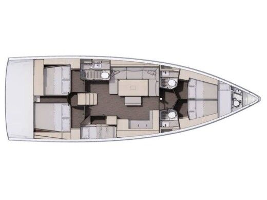 Sailboat  Dufour 470 Boat layout