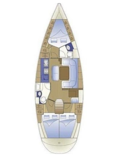 Sailboat Bavaria 40 Cruiser boat plan