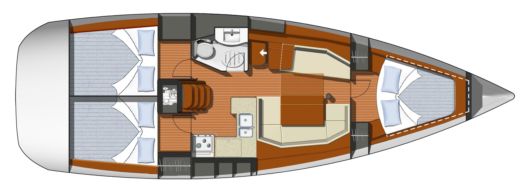 Sailboat Jeanneau SUN ODYSSEY 39i PERFORMANCE Boat layout