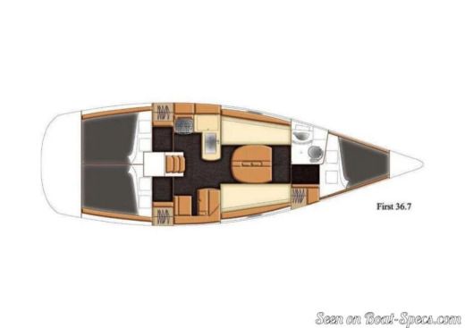 Sailboat Beneteau First 36.7 Planta da embarcação