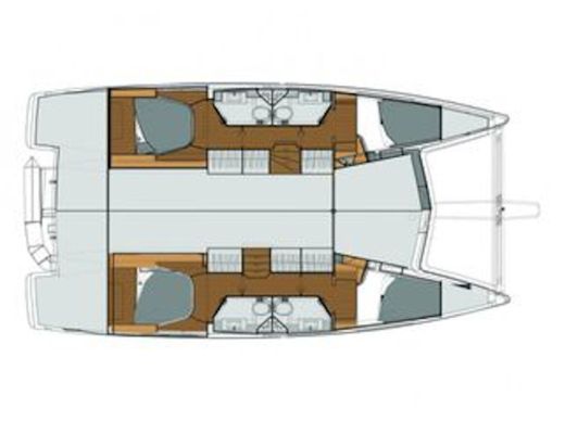 Catamaran Fountaine Pajot Lucia 40 Boot Grundriss