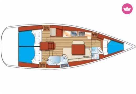 Sailboat Beneteau Oceanis 40 Plan du bateau