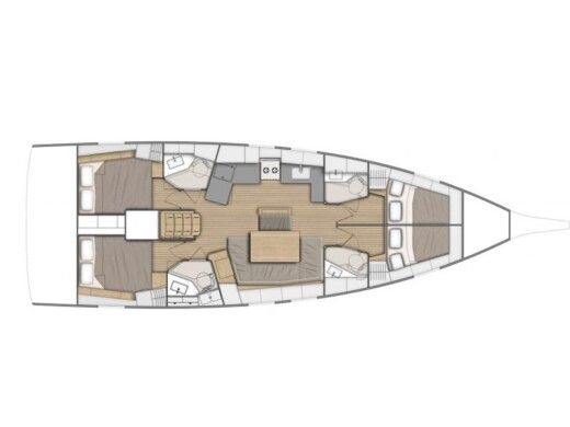 Sailboat Beneteau Oceanis 46.1 Plan du bateau