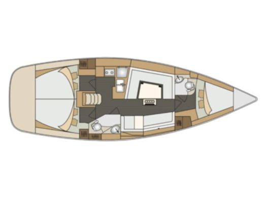 Sailboat Elan Elan 40 Impression Boot Grundriss