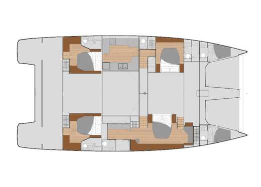 Catamaran Fountaine Pajot Power 67 Plan du bateau