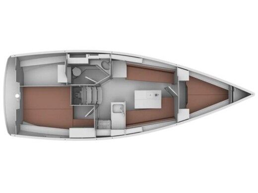 Sailboat Bavaria Cruiser 34 Boot Grundriss