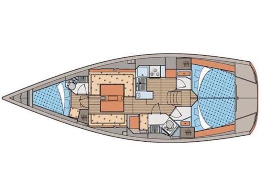 Sailboat ELAN ELAN 410 PERFORMANCE Plattegrond van de boot