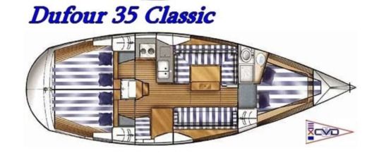 Sailboat Dufour Yacht 35 Classic Plan du bateau