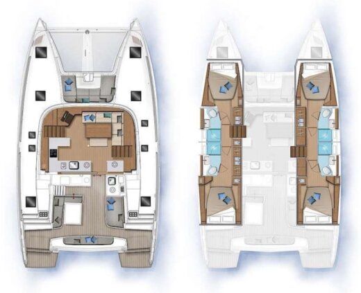 Catamaran Lagoon 46 boat plan