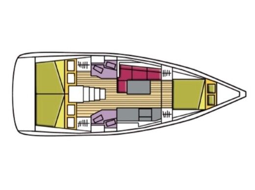 Sailboat BENETEAU OCEANIS 38.1 boat plan