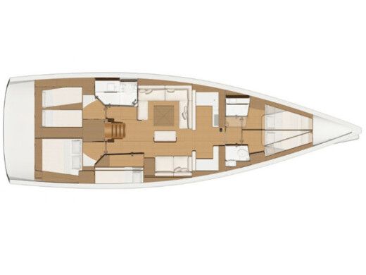Sailboat DUFOUR 520 GL Plattegrond van de boot