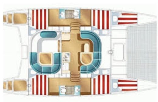 Catamaran Nautitech 40 Plattegrond van de boot