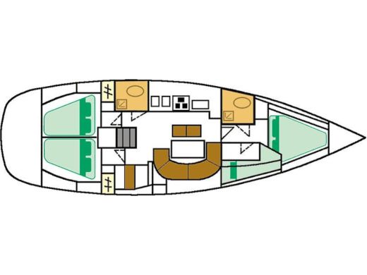 Sailboat Beneteau Oceanis 411 Boat design plan