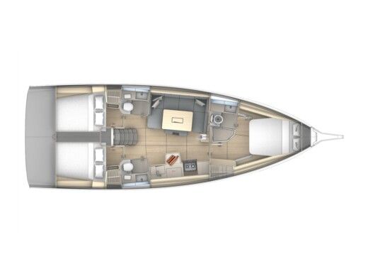 Sailboat  Dufour 41 boat plan