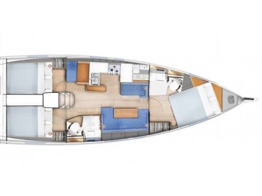 Sailboat Jeanneau Sun Odyssey 410 Plan du bateau