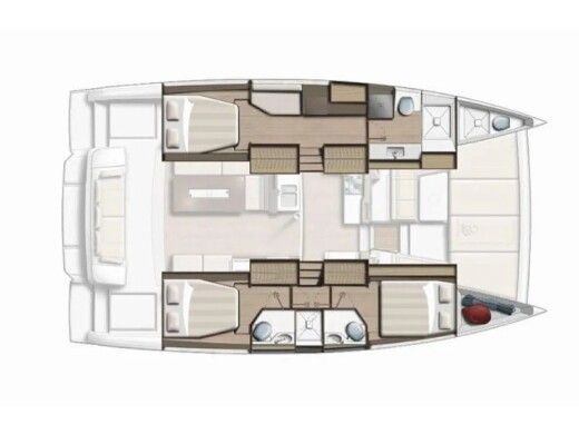 Catamaran  Bali 4.2* Plan du bateau