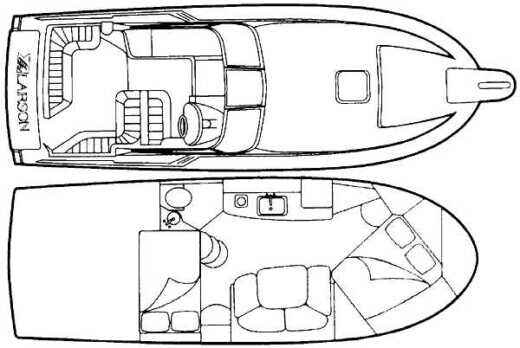 Motorboat Larson Cabrio 310 boat plan