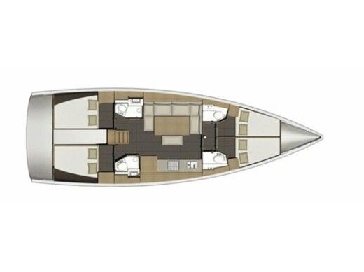 Sailboat  Dufour 460 Grand Large Σχέδιο κάτοψης σκάφους