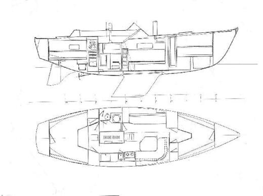 Sailboat Coronado 35 boat plan