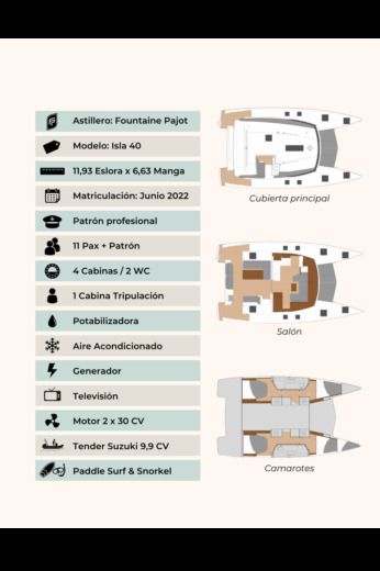 Catamaran Fountaine Pajot Isla 40 boat plan