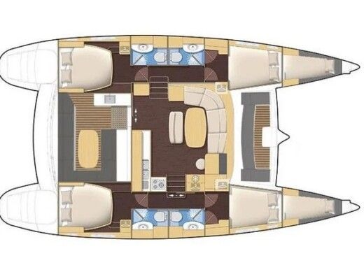 Catamaran Lagoon Lagoon 440 Boat layout