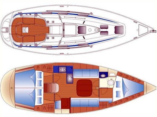 Sailboat Bavaria 36 Cruiser Plan du bateau