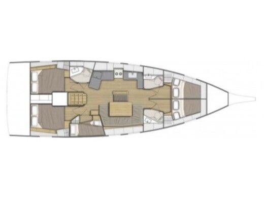Sailboat Beneteau Oceanis 46.1 Planimetria della barca