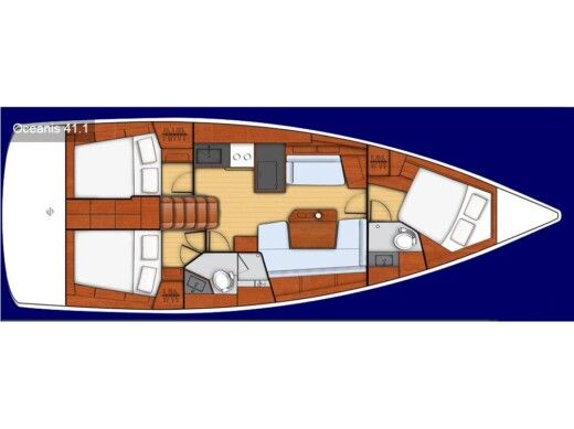Sailboat BENETEAU OCEANIS 41.1 Boat layout