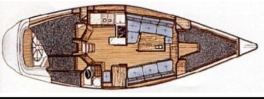 Sailboat Beneteau First 375 boat plan