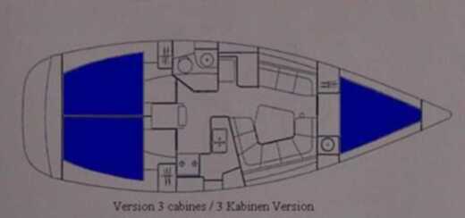 Sailboat Jeanneau Sun Odyssey 36.2 Boot Grundriss