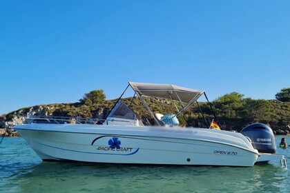 Miete Motorboot PACIFIC CRAFT OPEN 670 200CV YAMAHA Ciutadella