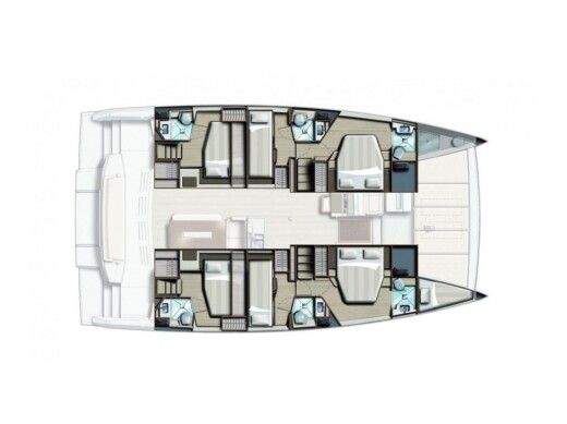 Catamaran  Bali 4.8 A/C & GEN & WM Boat design plan
