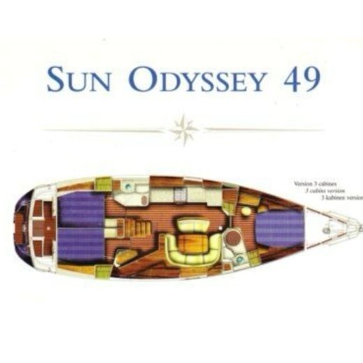 Sailboat Jeanneau Jeanneau Sun Odyssey 49 Boot Grundriss
