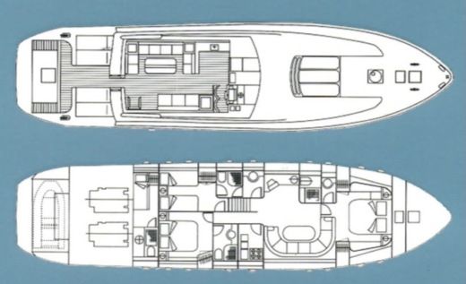 Motor Yacht Leopard 23 Planimetria della barca