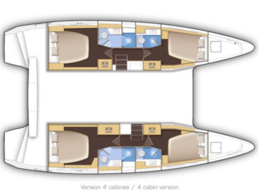 Catamaran Lagoon  Lagoon 42 Boat layout