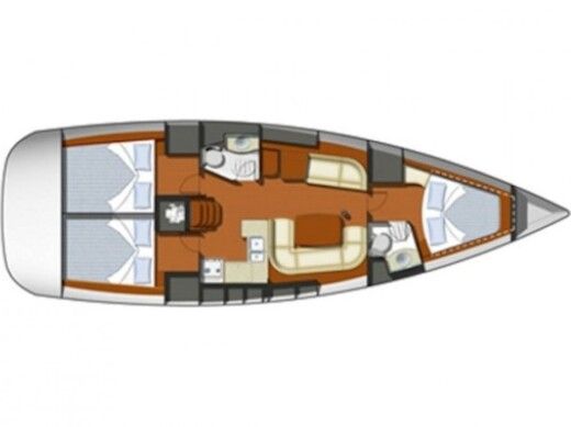 Sailboat Jeanneau Sun Odyssey 45 boat plan