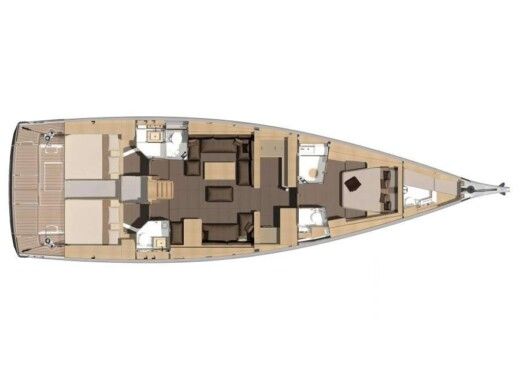 Sailboat  Dufour 560 Grand Large Boot Grundriss